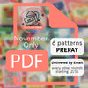 2025 Digital Download - 6 Patterns Prepay (November Only)