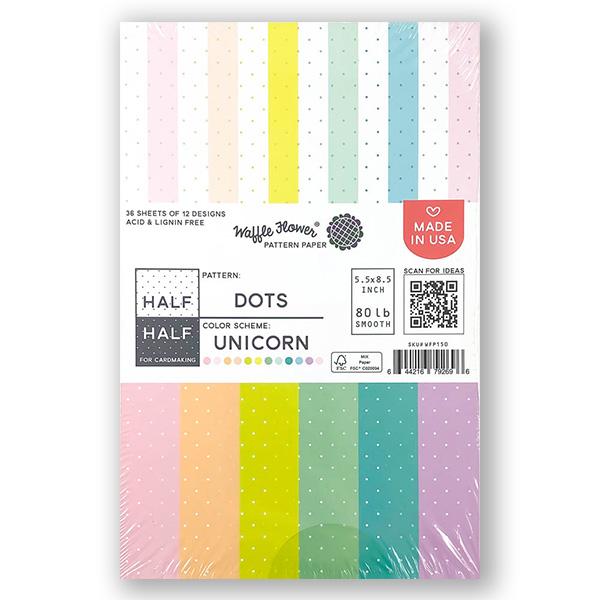 Half-Half Dots - Unicorn Paper Pad