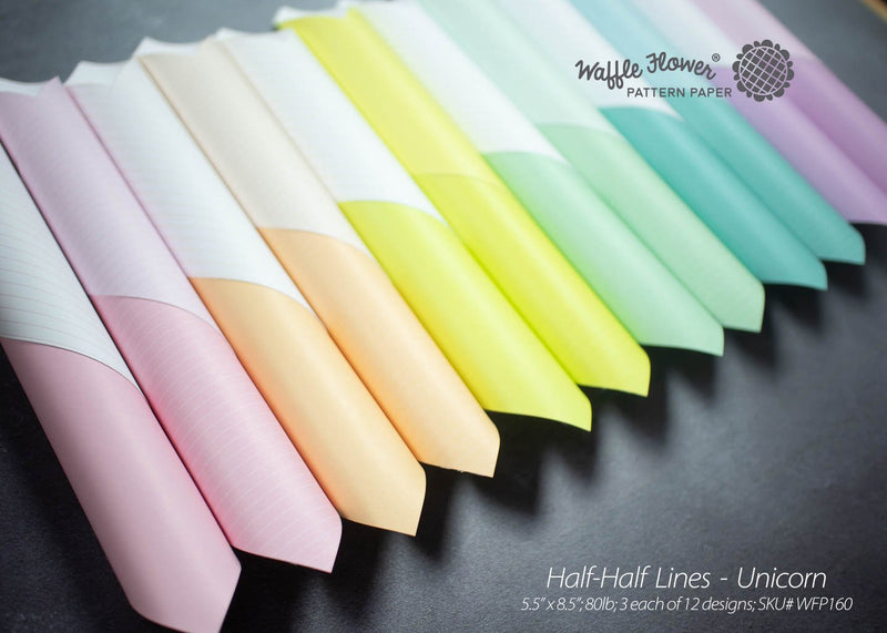 Half-Half Lines - Unicorn Paper Pad